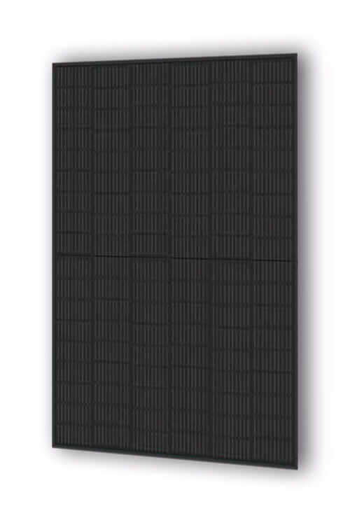 Side view of the ASWS Black Style 400 Watt solar module.