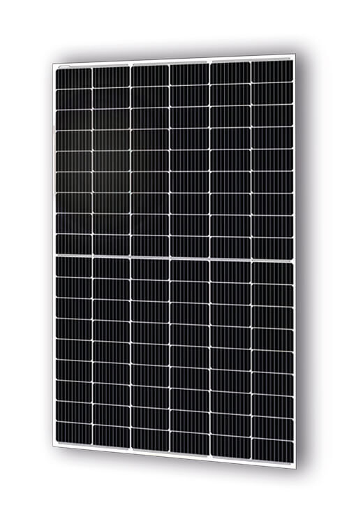 Side view of the ASWS Silver Style 410 Watt solar module.